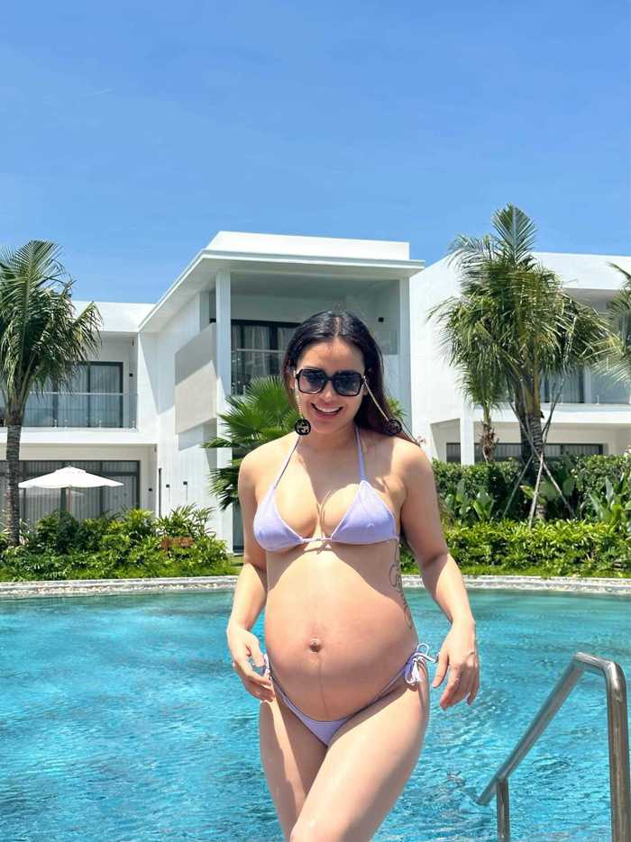 Mùa hè đi biển, mẹ bầu học Minh Hằng, Phương Trinh Jolie mặc bikini vẫn đẹp 'hết nước chấm'