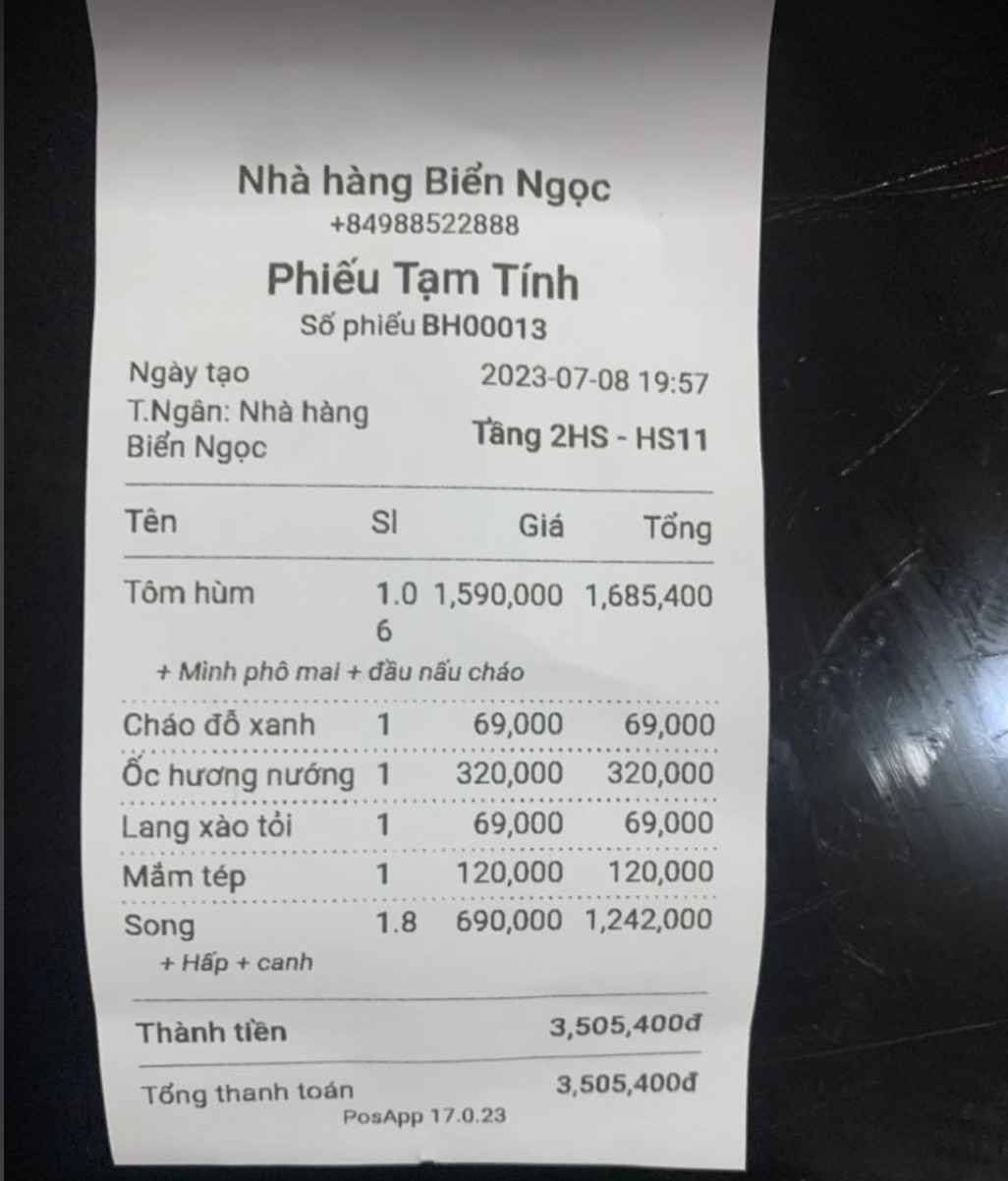 Nhóm khách ăn tôm hùm ở nhà hàng Quảng Ninh 'quên' trả tiền, lái ô tô biến mất - 1