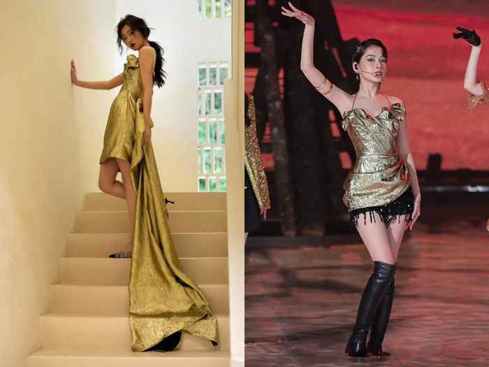Chi Pu mặc váy tái chế từ vật liệu đặc biệt vẫn tôn lên vóc dáng 'đỉnh của chóp'