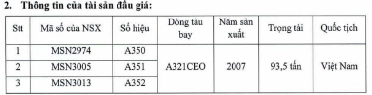 Vietnam Airlines rao bán 3 máy bay, giá khởi điểm 5 triệu USD/chiếc - 1