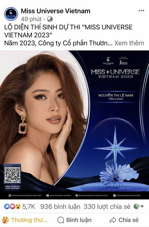 Best Face 'Hoa hậu hoàn vũ 2022' Lệ Nam xác nhận tham gia 'Miss Universe Vietnam 2023'