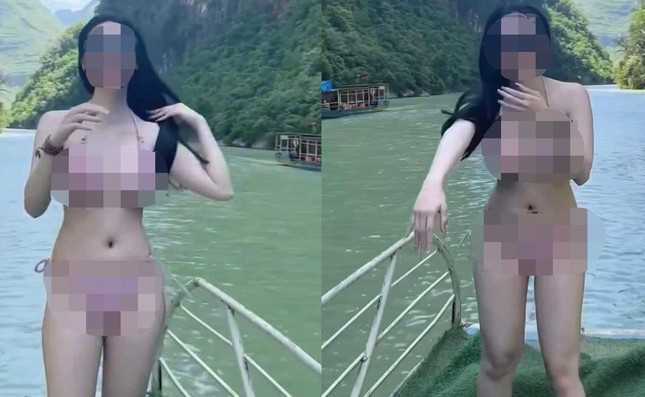 Hà Giang lên tiếng về nữ du khách mặc bikini gây tranh cãi trên sông Nho Quế