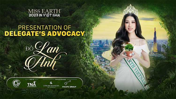 Hoa hậu Lan Anh giới thiệu sáng kiến về môi trường của Việt Nam tại 'Miss Earth'